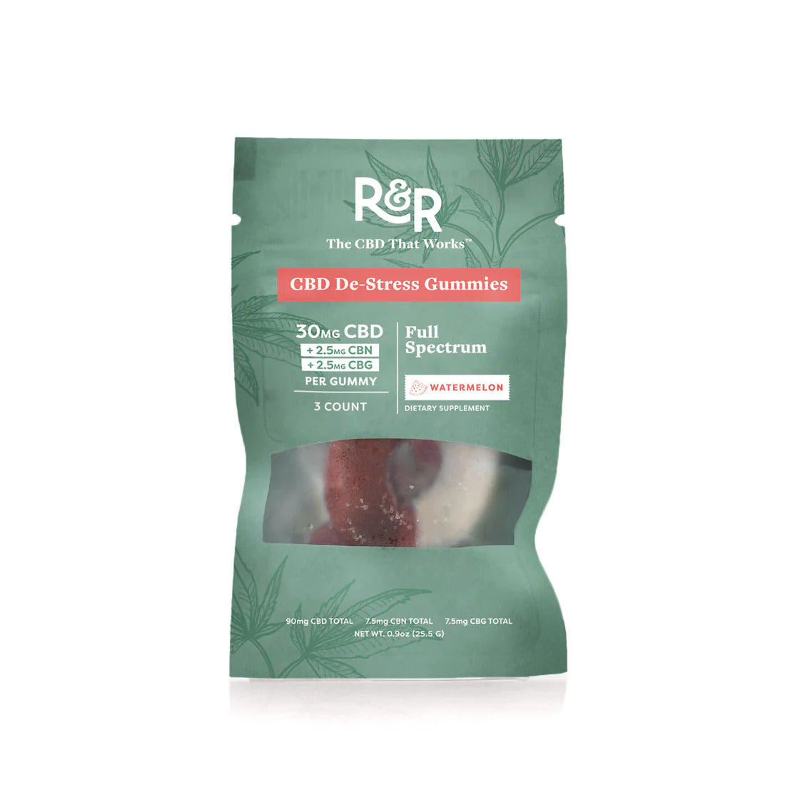 De-Stress Gummies 30mg 3-Count Pouch