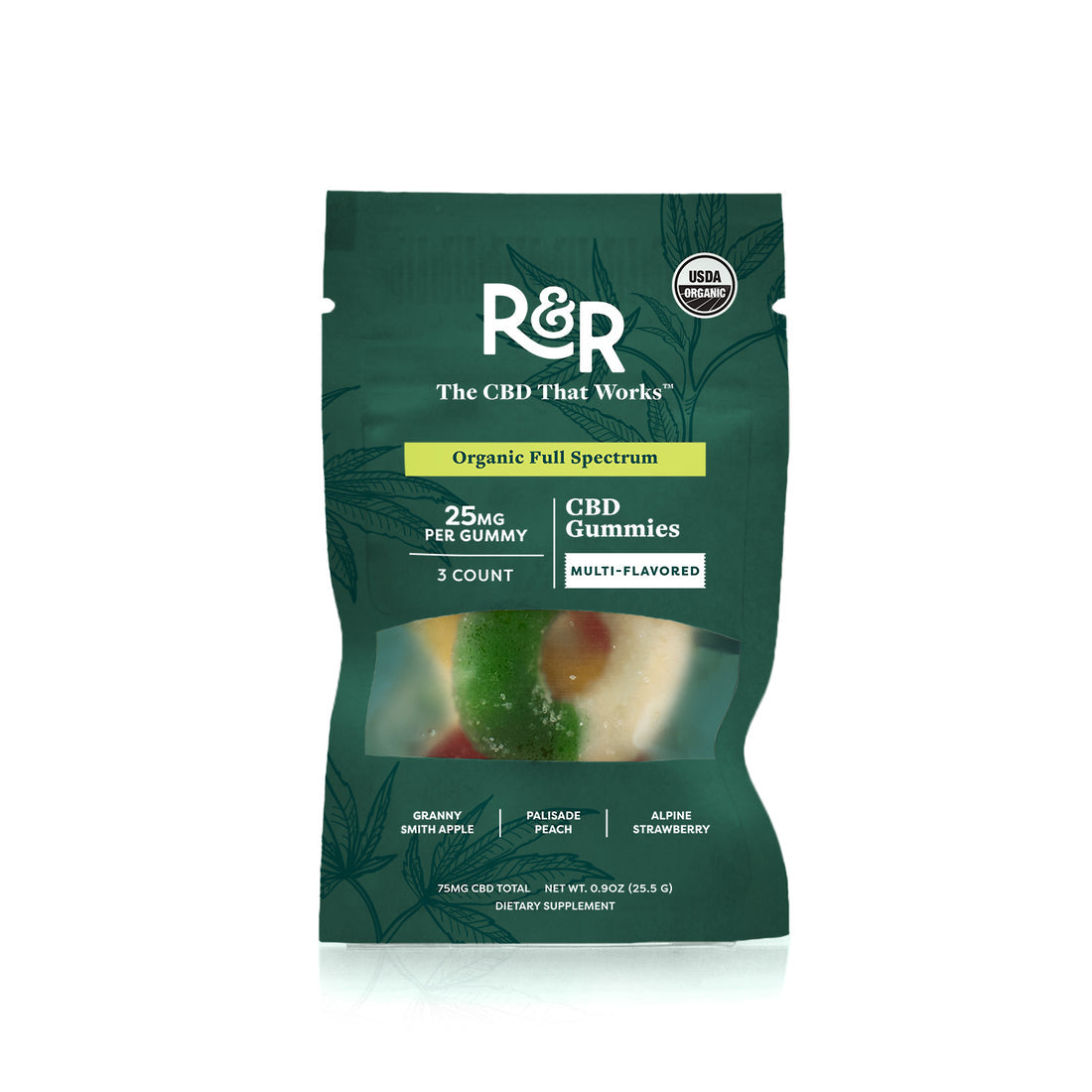 R+R | Full Spectrum CBD Gummies 30 mg Each-90mg 3 Pack