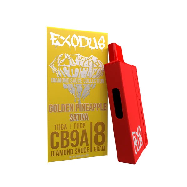 Exodus CB9A + THCa + THCP Diamond Sauce Disposable 8g Golden Pineapple-Sativa