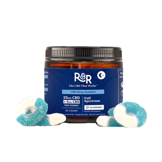 R+R CBN + CBD Sleep Gummies 30-Count Jar-900mg