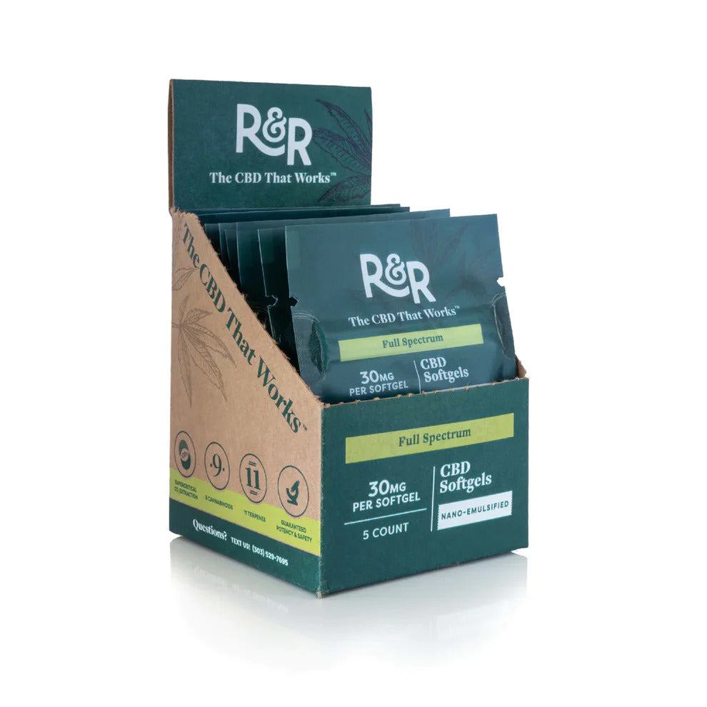R&R | Full Spectrum CBD Capsules 30 mg Capsules- 5 Count