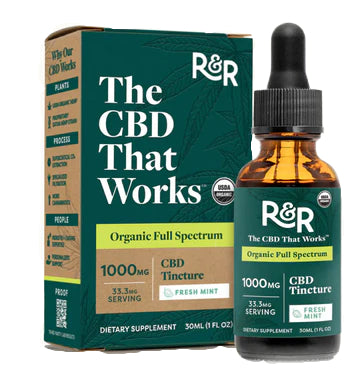 R+R Full Spectrum CBD Oil-Mint Flavored 1000 mg