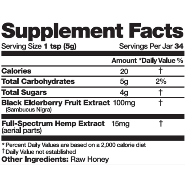 CBD Honey with Elderberry 500 mg